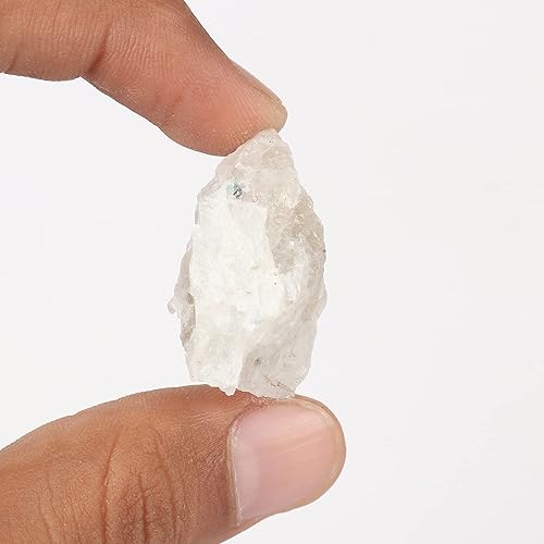 Miniatura 3 de GEMHUB Piedra preciosa de calcita blanca suelta áspera de arco iris blanco calcita cristal de 62.65 quilates certificada piedra de roca curativa