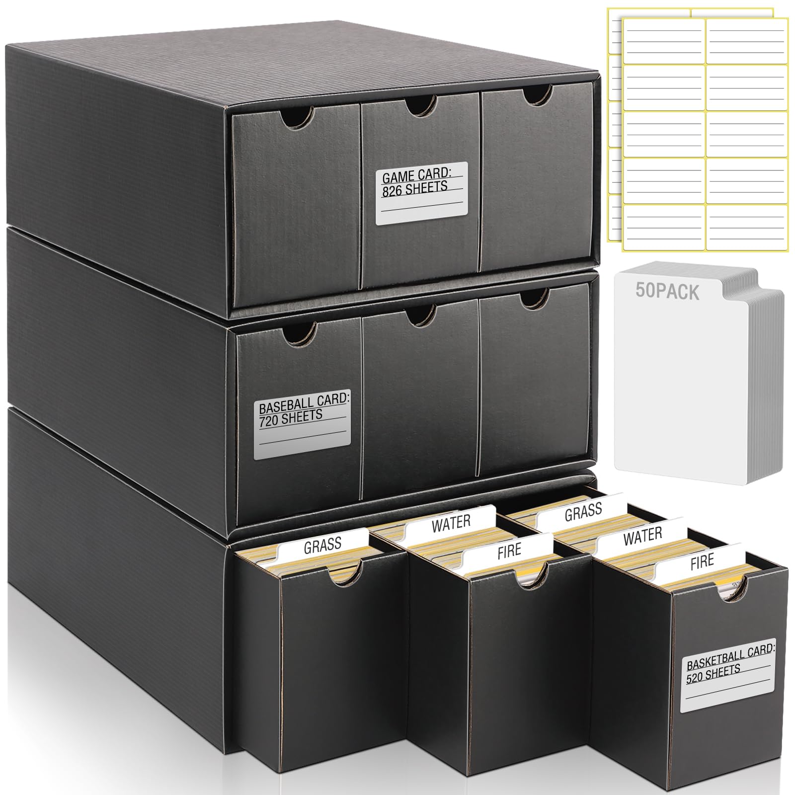 MARCBUSE Karten-Trennclips • 5 Stück • Für Sammelkarten & TCG • Organizer Für Kartenboxen