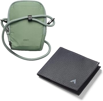 Allett Sport Wallet Jet Black & Daily Rope Bag Green for Men & Women