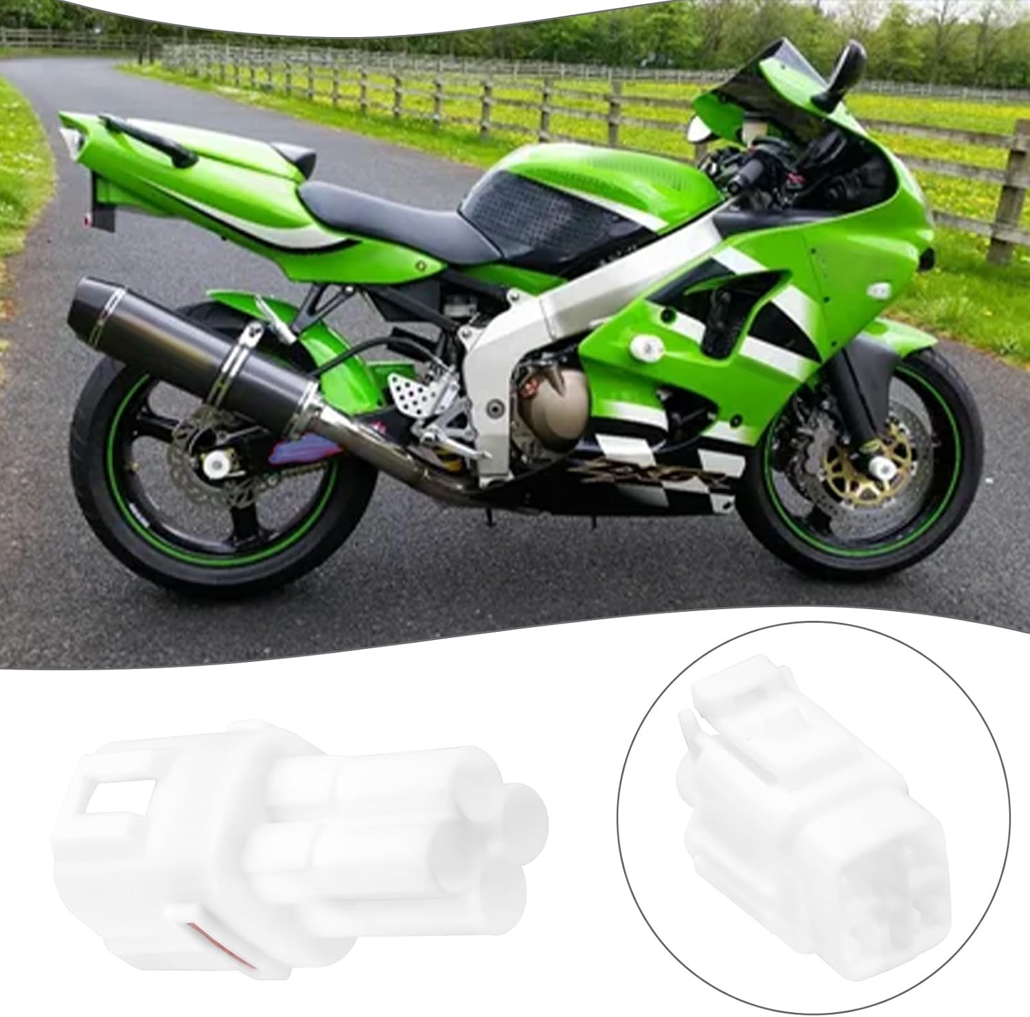 ECSiNG 2 Sets of Motorcycle 4 Pin Male Female Plug Connector Sets Repair Parts Compatible with Yamaha Compatible with Kawasaki Motorcycle