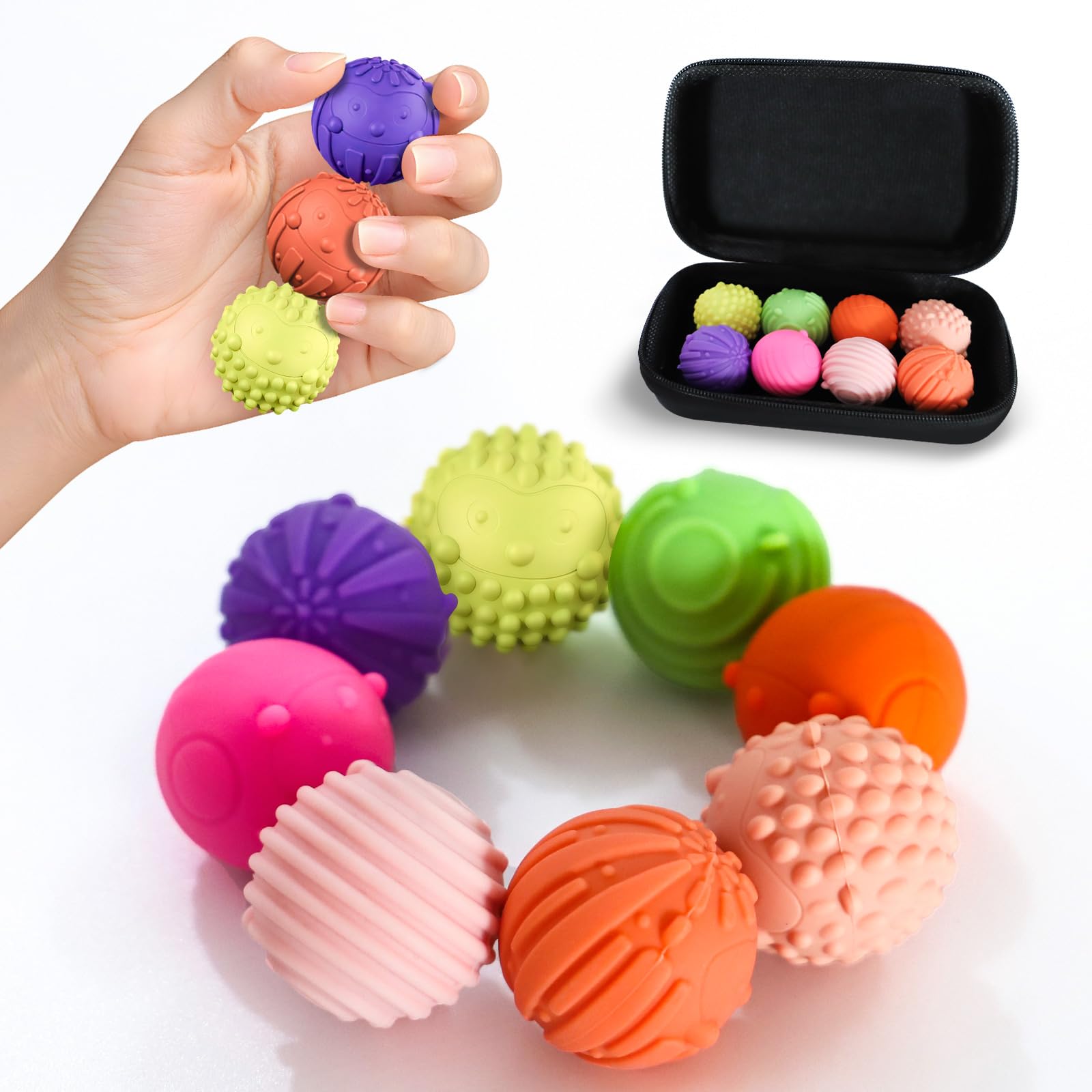 8PC Silicone Magnetic Balls Fidget Toys Stress Balls for Adults,Teens,Women