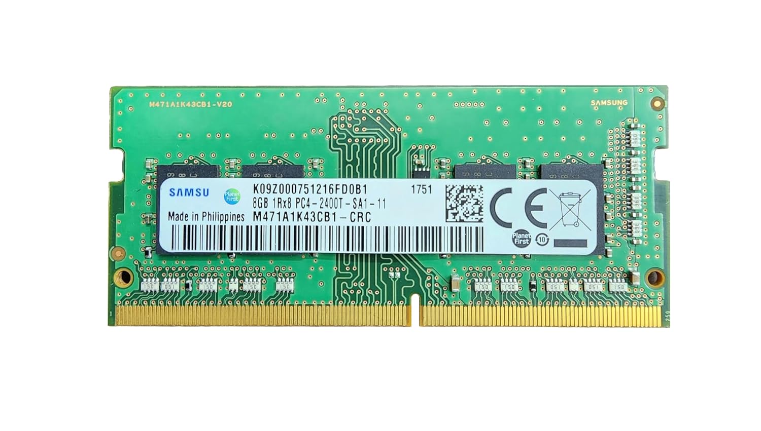 High-Performance 8GB RAM DDR4 2400mhz Laptop SODIMM 260 Pins 1.2v Compatible for Samsung DDR4 RAM 2400mhz 8GB Laptop M471A1K43CB1-CRC (Warranty- 3 Years) – Made in Philippines