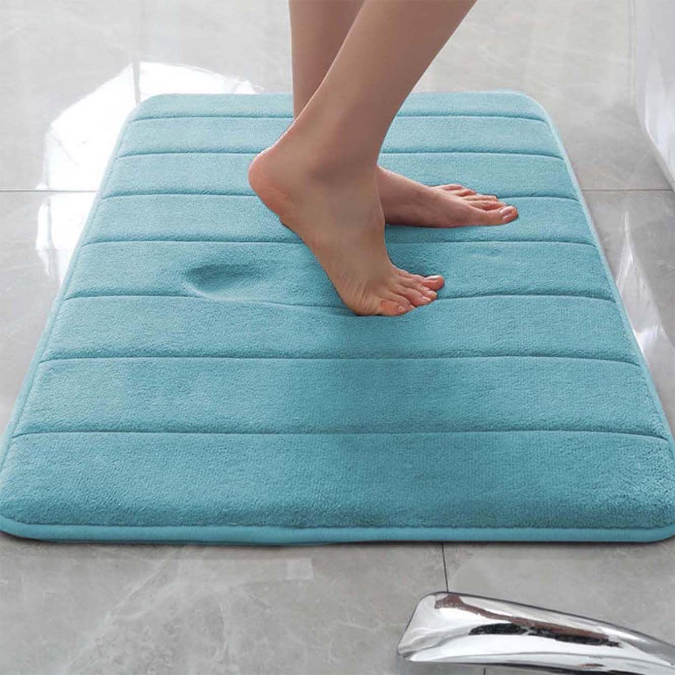 Tappetino da bagno antiscivolo in memory foam, ad asciugatura rapida, morbido tappeto per casa e bagno, design antiscivolo sicuro, comfort felpato, ideale per l'uso quotidiano e l'igiene
