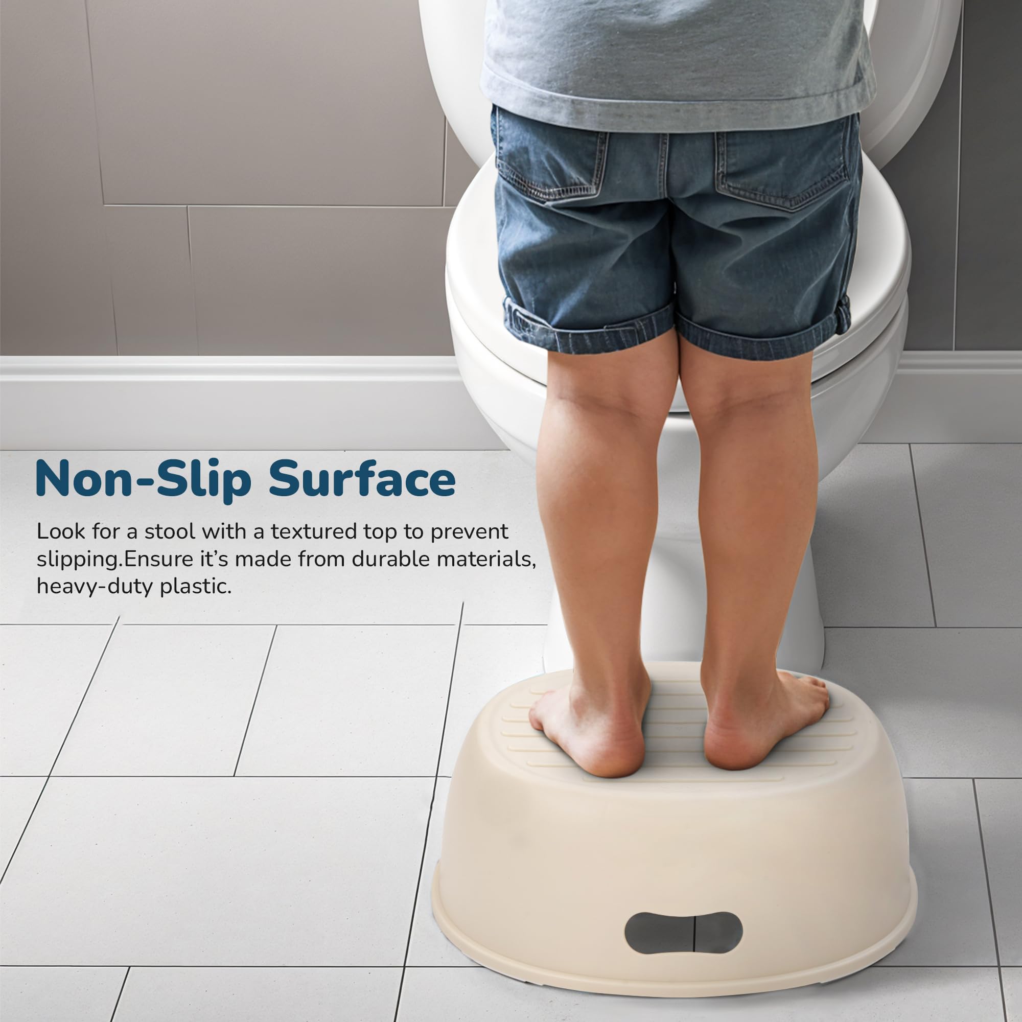 Baybee 3 IN 1 Baby Potty Seat for Kids with Step Stool | Portable Potty Training Seat with Removable Tray & Non Skid Base | Baby Western Toilet Seat | Baby Toilet Chair for Kids 1 to 5 Years (Grey) 3