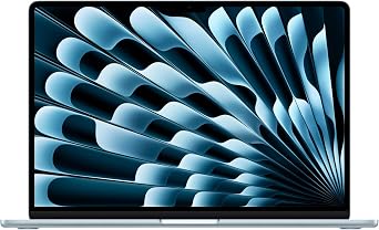 Apple MacBook Air 15-inch Laptop with M5 chip Built for AI, 15.3-inch Liquid Retina Display, 16GB Unified Memory, 512GB SSD, 12MP Center Stage, Touch ID, Wi-Fi 7; Sky Blue