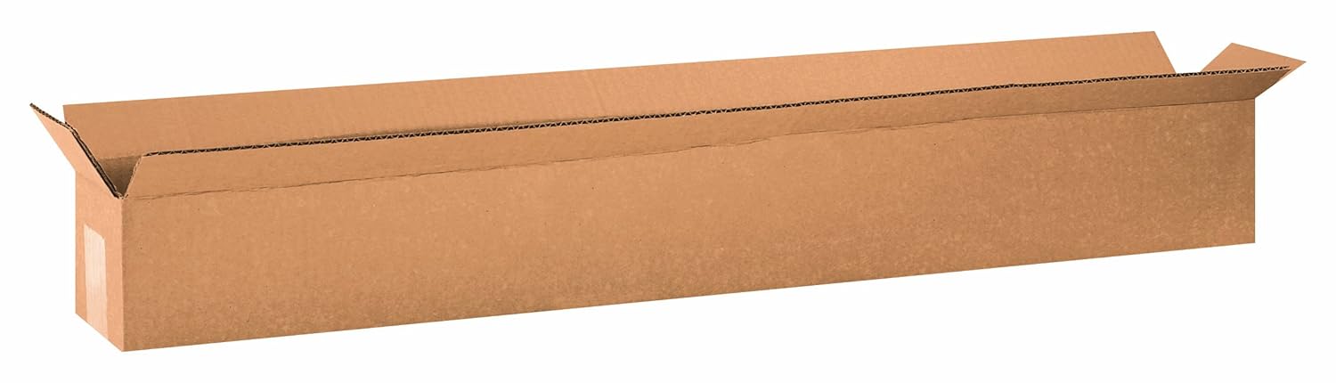 Aviditi 3644 Long Corrugated Cardboard Box 36" L x 4" W x 4" H, Kraft, for Shipping, Packing and Moving (Pack of 25)
