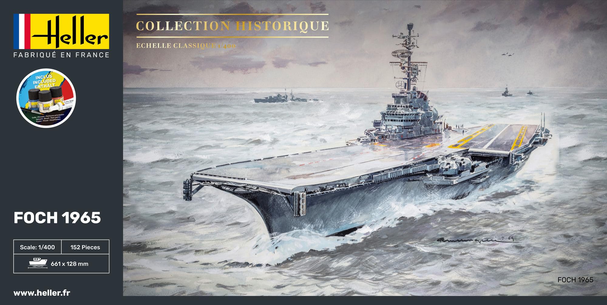 HELLER JOUSTRA Maquette Bateau Foch Starter Kit