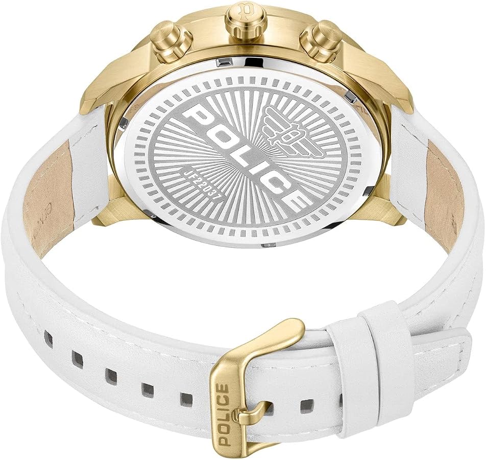 Police Orologio Uomo Huntley, Quarzo, Cassa In Acciaio E Cinturino In Pelle, Quadrante Viola PEWJF2203704