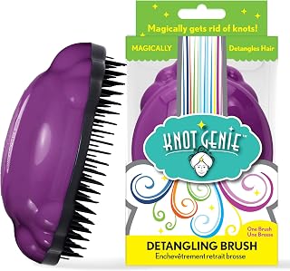 Knot Genie Detangling Brush, Puff of Purple
