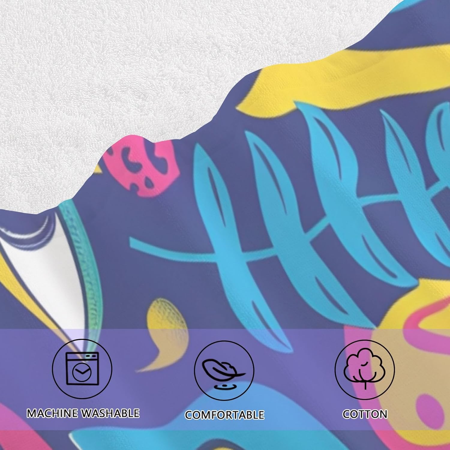 Hand Towels Premium Soft and Highly Absorbent Mushroom and Eye 2 Pcs Towels for Bathroom Set 100% Cotton Decorative Face Towels