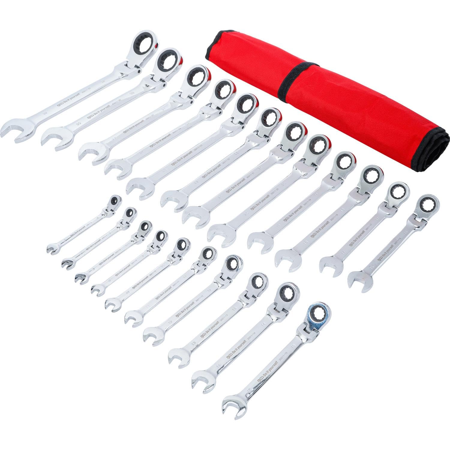OC-PRO - Juego de 22 llaves mezcladas con pinqué articulares, cabeza flexible 6-32 mm