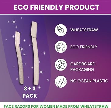 Dermaplaning Razors for Women - 3+3 Face & Eyebrow Blades