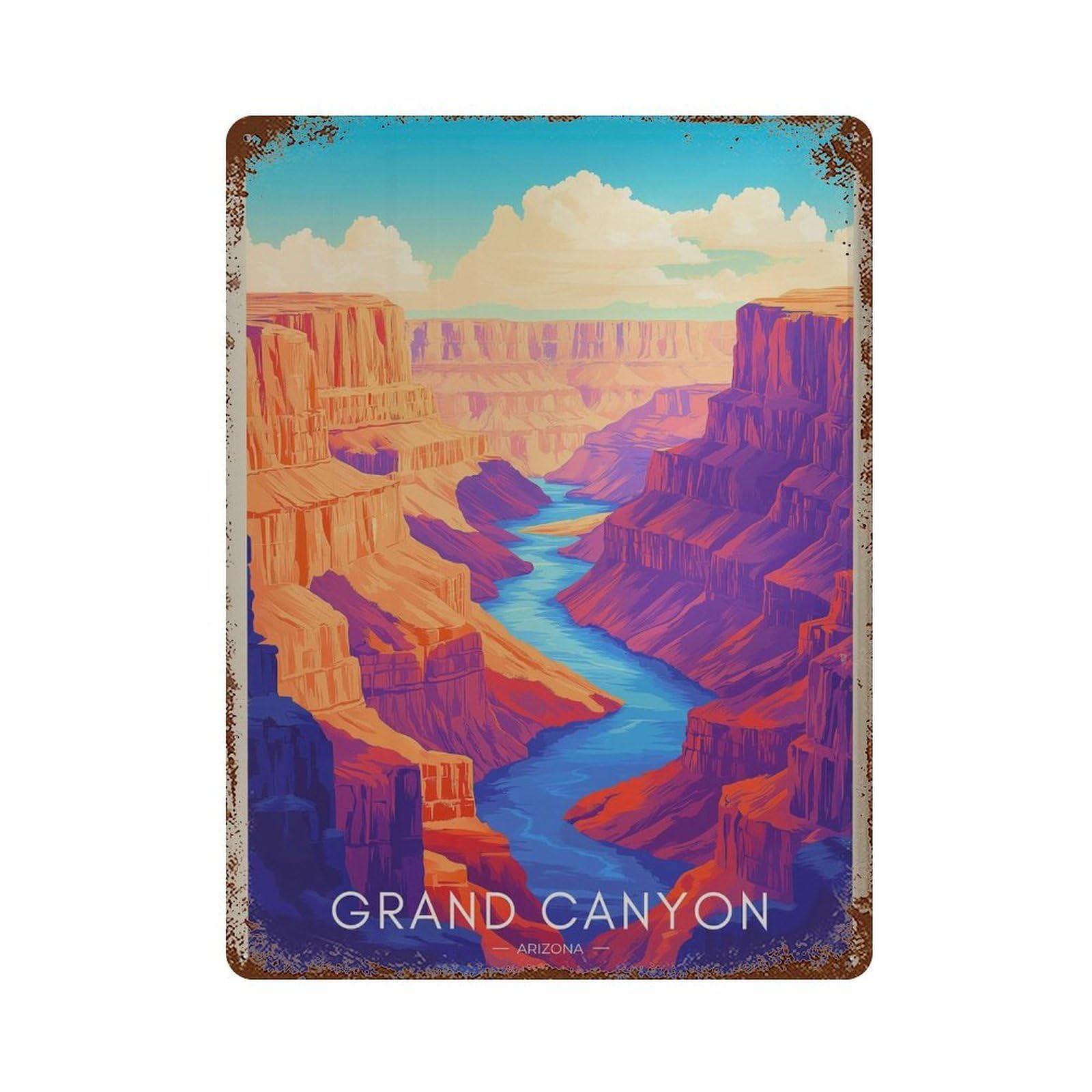 xiaoxiaoshen Grand Canyon Travel Arizona Wall Decor Art Metal Tin Poster Modern Home Decor Art Home Bar Shop Decorations Vintage Sign 40x30cm