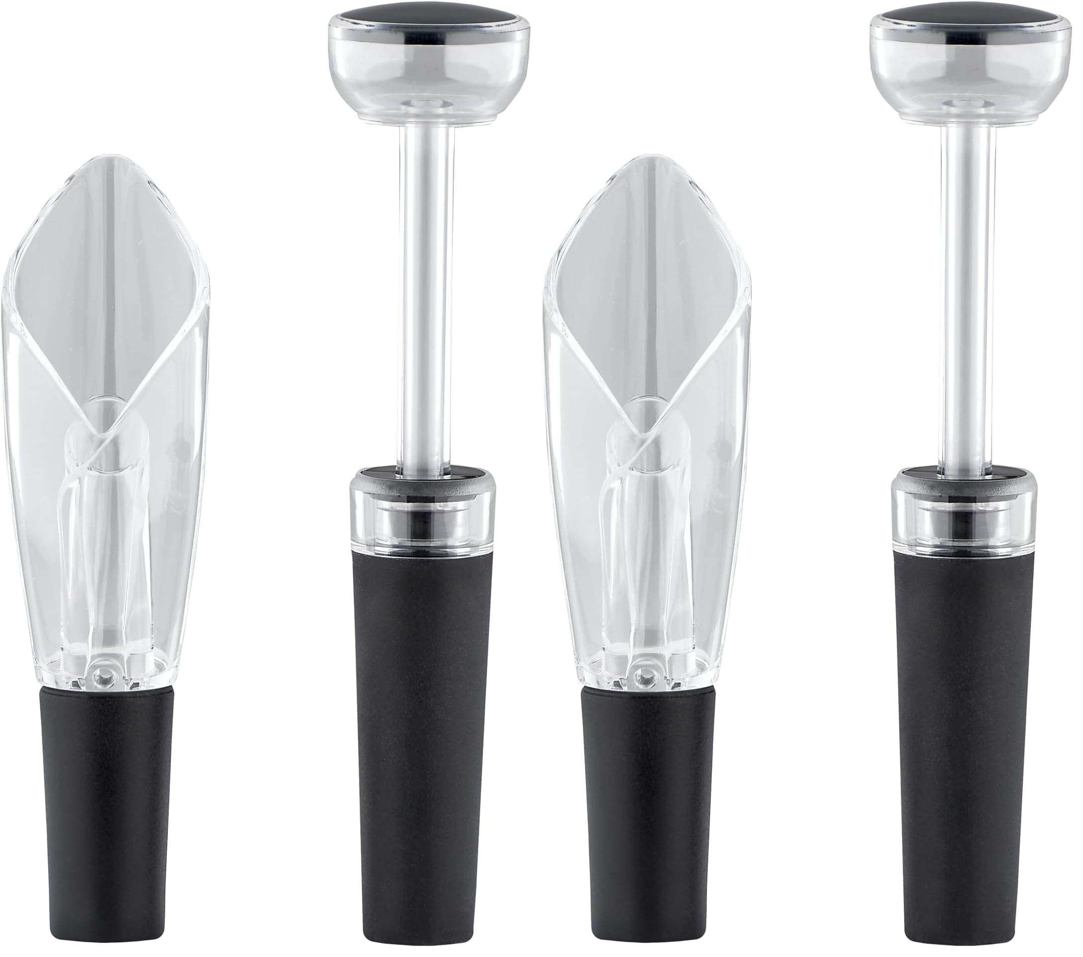 Set de accesorios para vino Haier HAWGKIT02 con aireador y tapón de vacío | Pack de 2