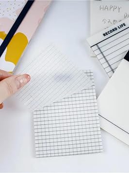 Şeffaf Renkli Yapışkan Not Kağıtları Defter Yer İmleri Etiket Ayraç Sticky Notes Gridnot (Project)