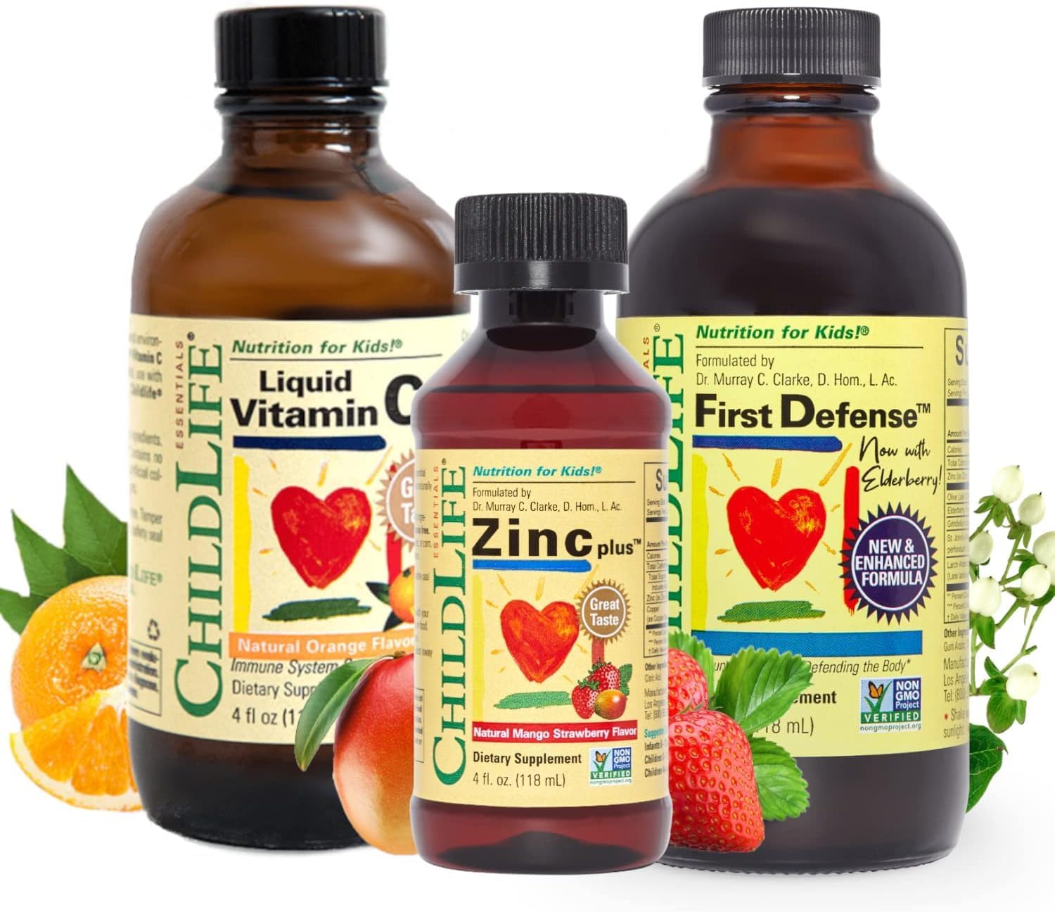 Immune Support 3-Pack Liquid Vitamin C, First Defense | Zinc, Healthy Immune Support Supplements, Infants, Toddlers, Kids, Liquid Vitamin C, First Defense, Zinc, Supplements