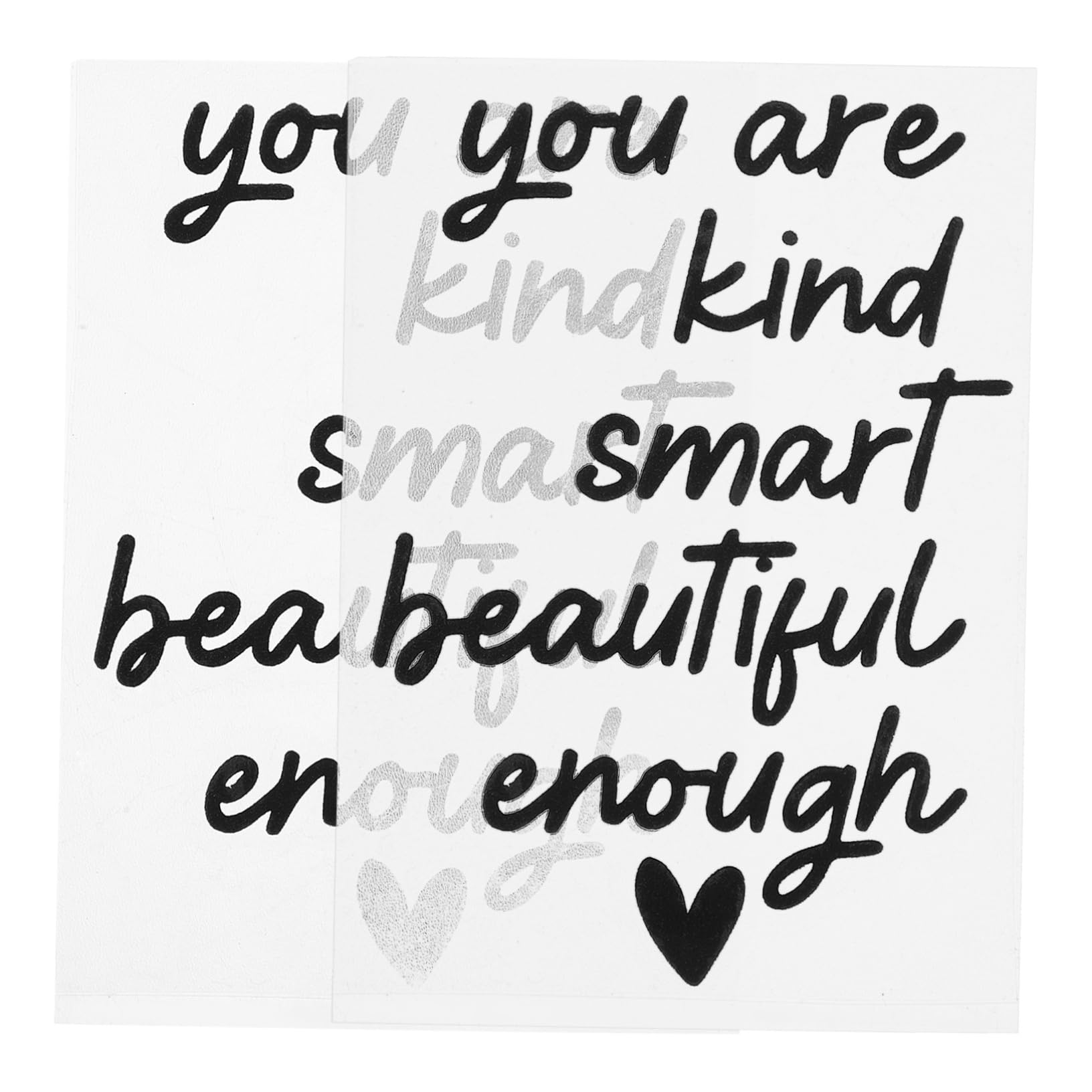 GOOHOCHY Bathroom Decal Mirror Mirror Wall Stickers Decor Inspirational Quote Decals Peel and Stick Modern Design