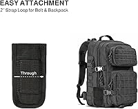 Vista 6 de Funda para cuchillo para cinturón, soporte táctico para cuchillo de bolsillo, bolsa de cinturón vertical u horizontal para cuchillo al aire libre