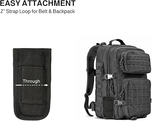 Miniatura 6 de Funda de cuchillo para cinturón, Portacuchillos de bolsillo táctico, Bolsa de cuchillo de cinturón vertical u horizontal, Funda de nailon