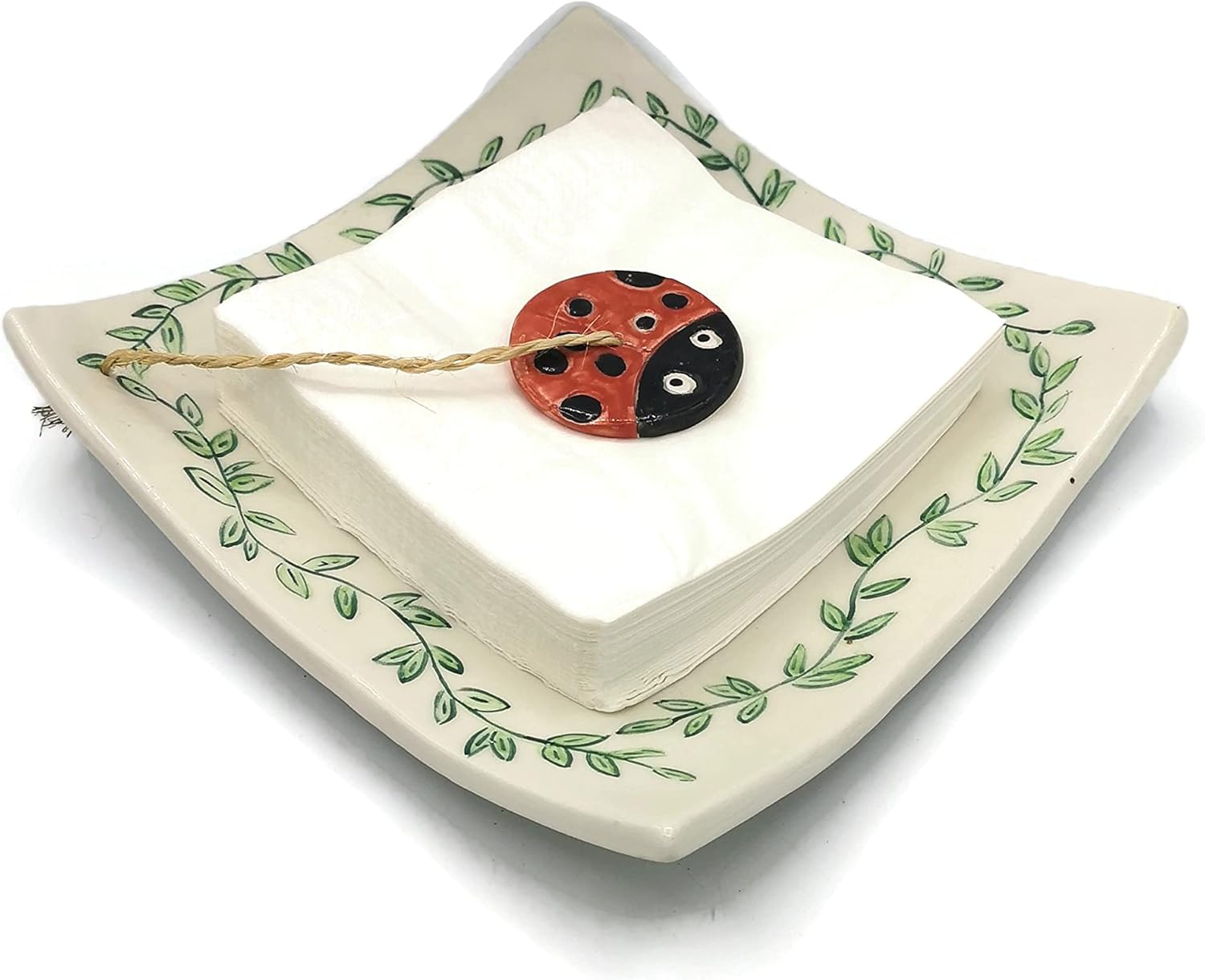 Ladybug Napkin Holder, Handmade Decorative Napkin Holder, Spring Home Decor