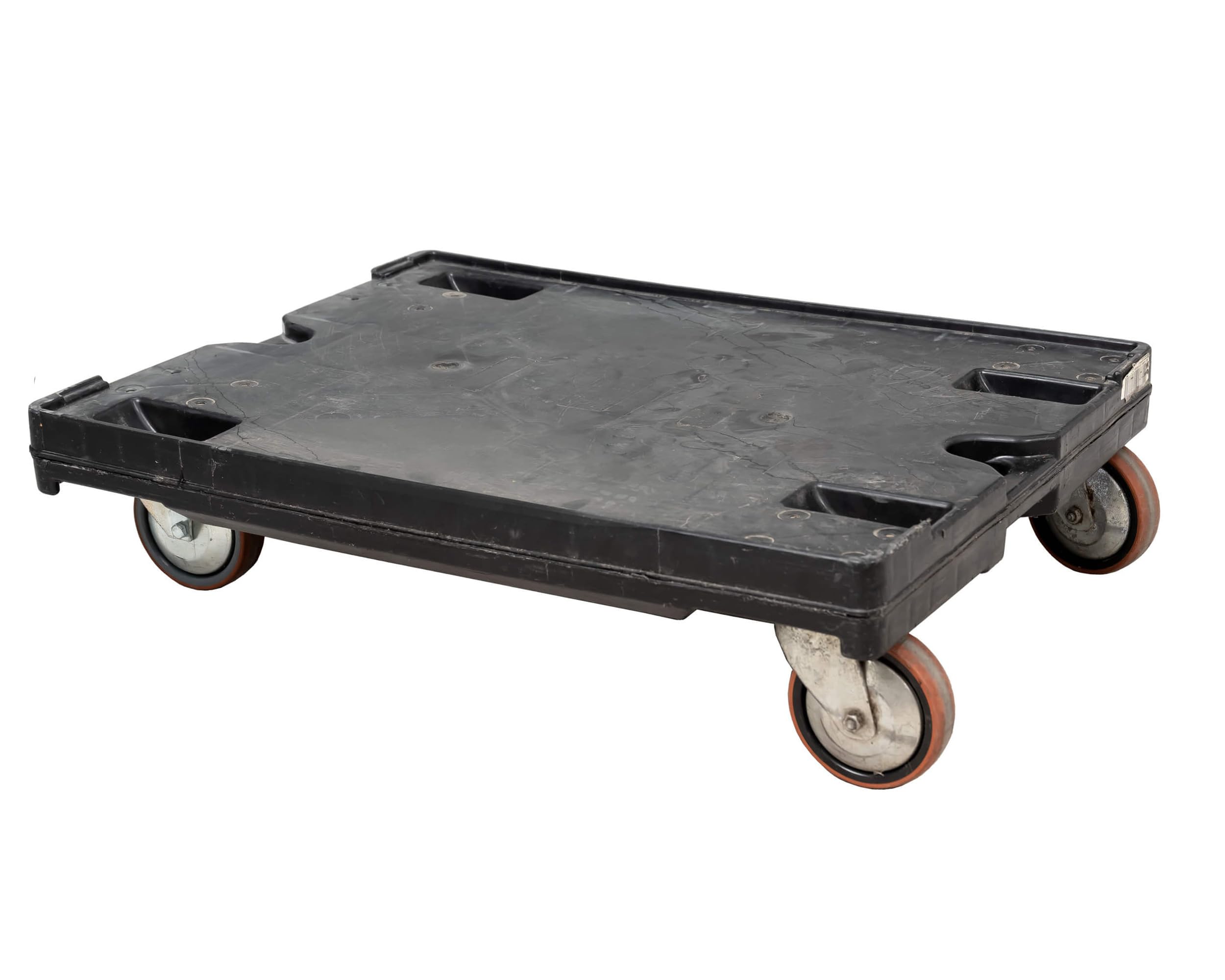 Profi Schwerlast-Transportroller 2er-Set, Stabiler Möbelroller gebraucht im Euroformat L80 x B60 x H20 cm, Transport-Rollbrett schwarz, Transporthilfe Traglast 500 kg, Möbelhund Rollwagen stapelbar
