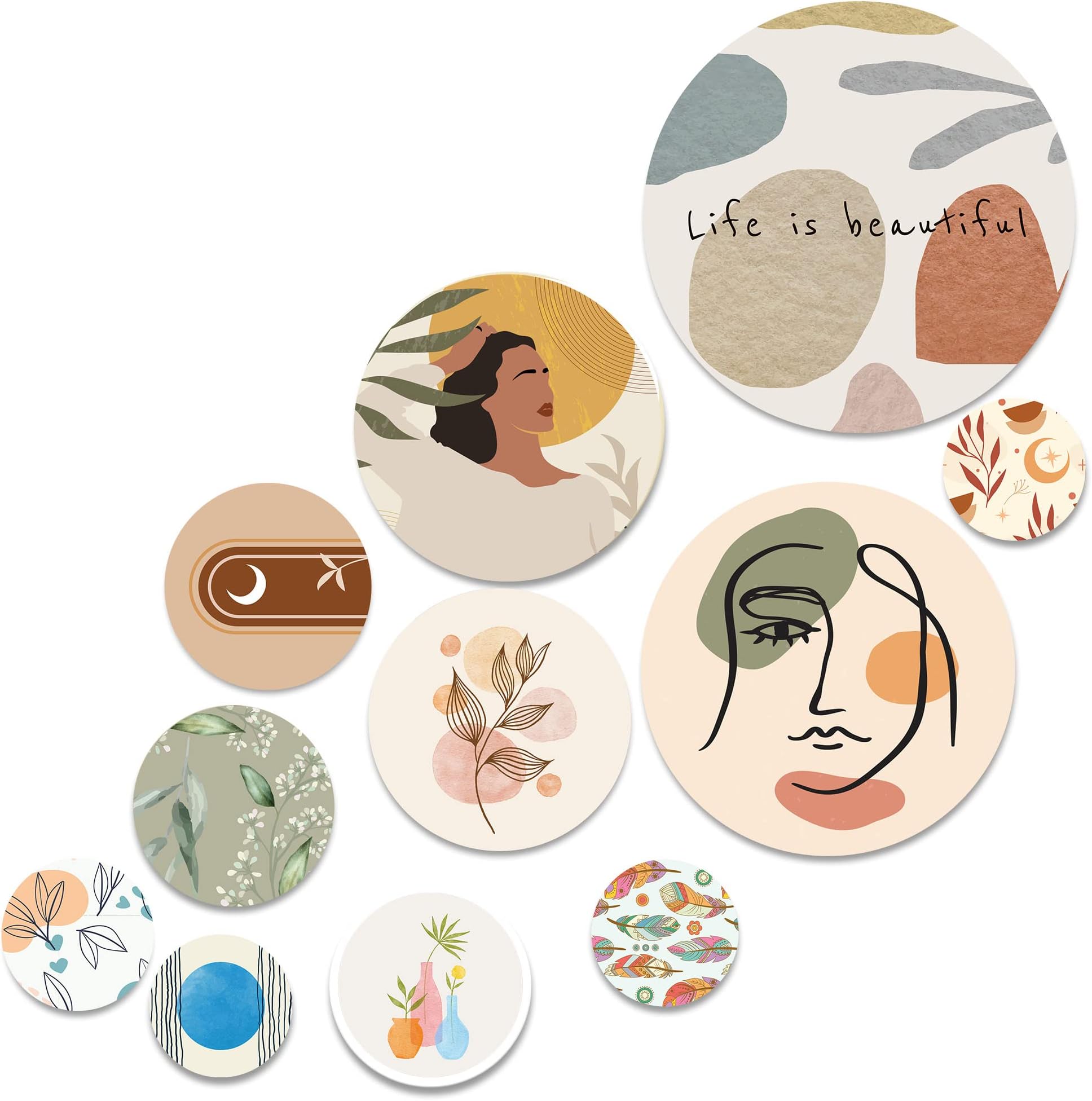 Wooden Wall Decor Set of 11 (SPW10)