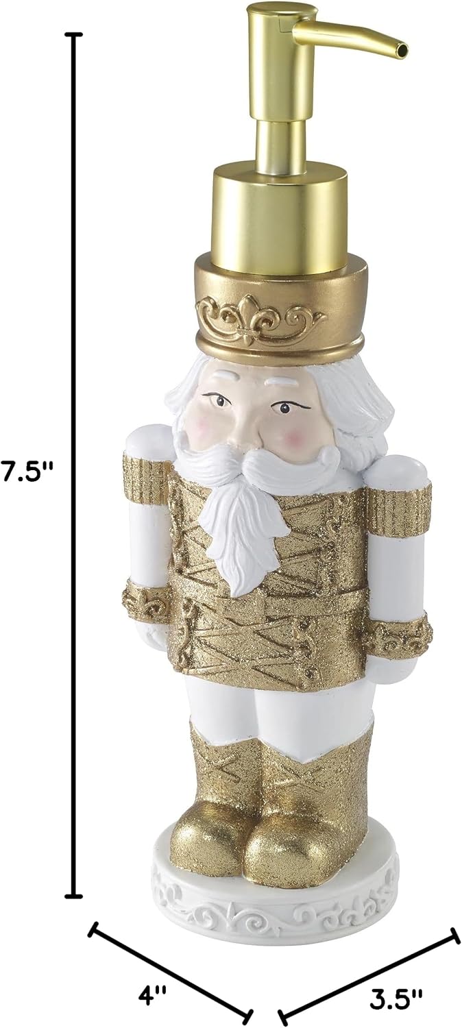 Avanti Linens - Christmas Lotion Pump, Refillable Hand Soap Dispenser