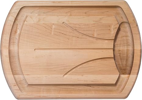 Professional Maple Wood Carving Board with Deep Juice Groove