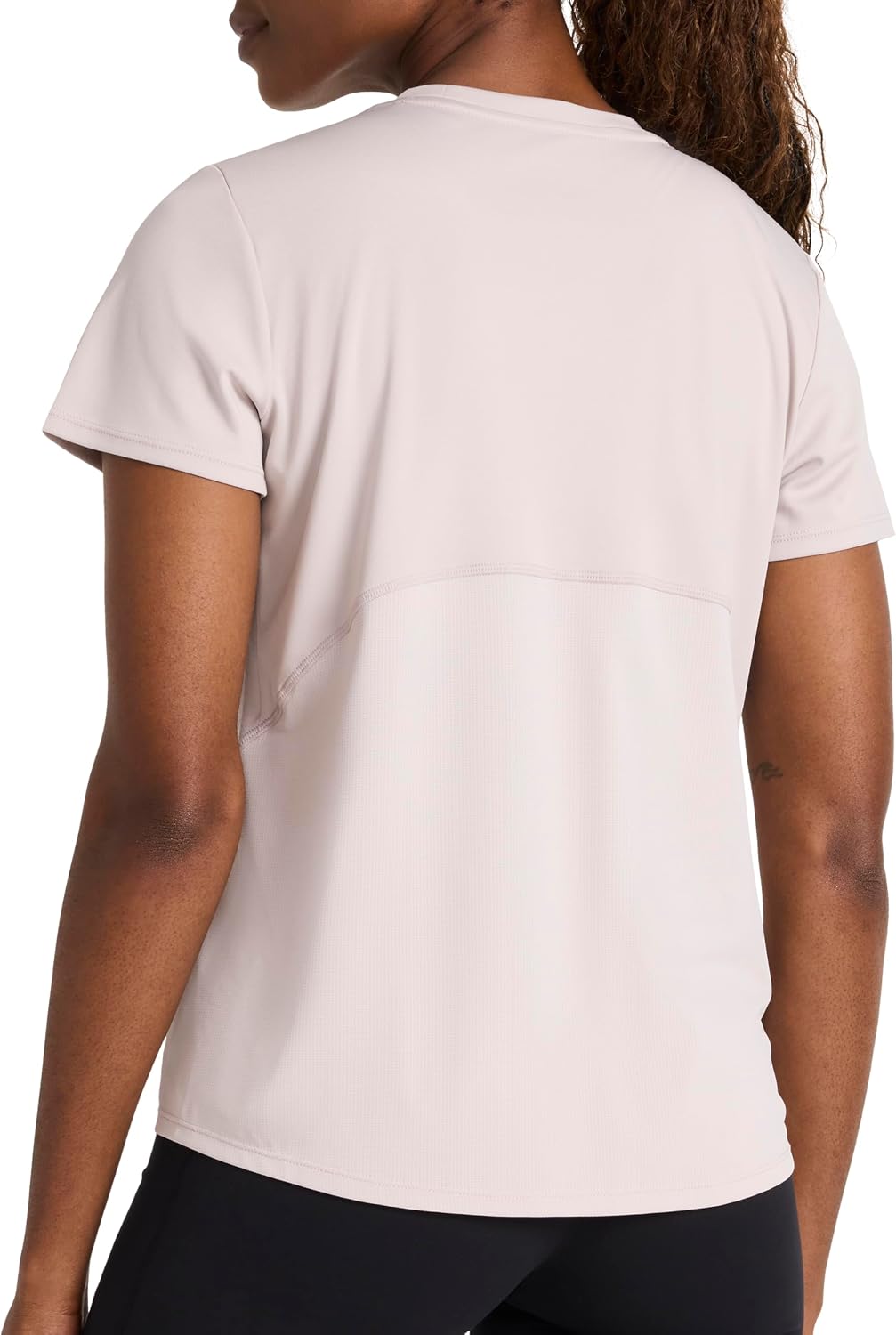 Reebok Women's Small Logo Short Sleeve Crewneck T-Shirt, Lightweight, Moisture Wicking image 2