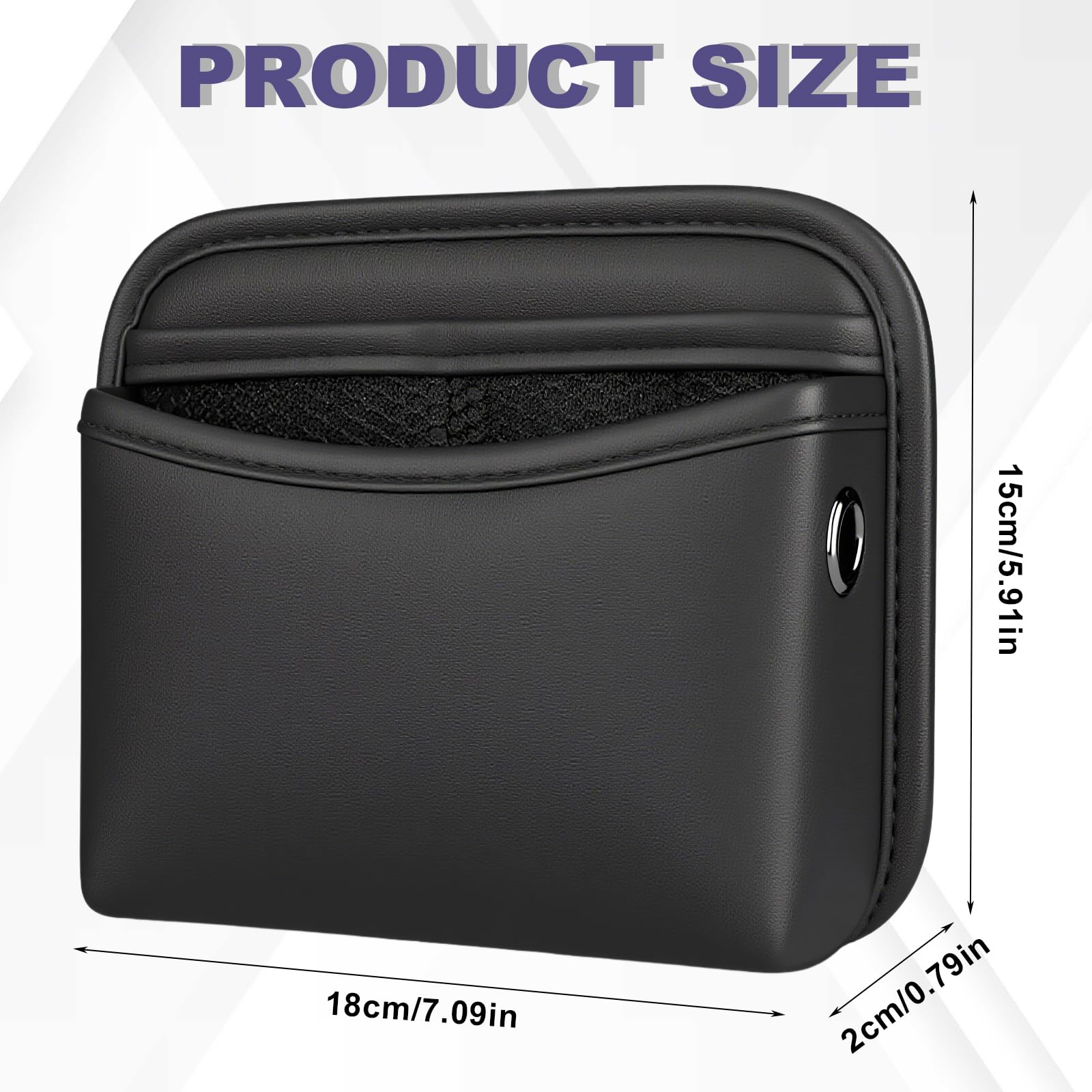 PU Leather Car Side Pocket Organizer,Universal Car Pocket Pouch Cell Phone Holder for Car,Seat Gap Filler Organizer & Storage Pouch for Door Console,Front Seat Console Pockets for Phones Coins - Image 2