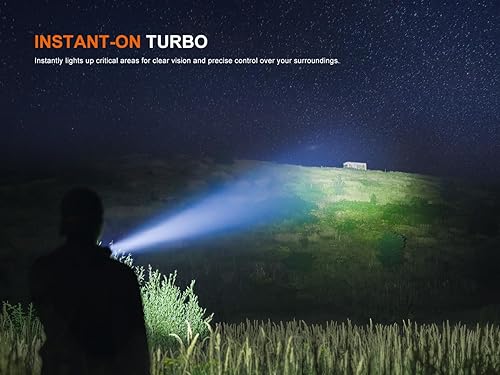 Miniatura 4 de Fenix HT18R V2.0 Linterna recargable de largo alcance de 3700 lúmenes, lanzador LED USB-C, interruptor doble, turbo instantáneo, impermeable, caza,