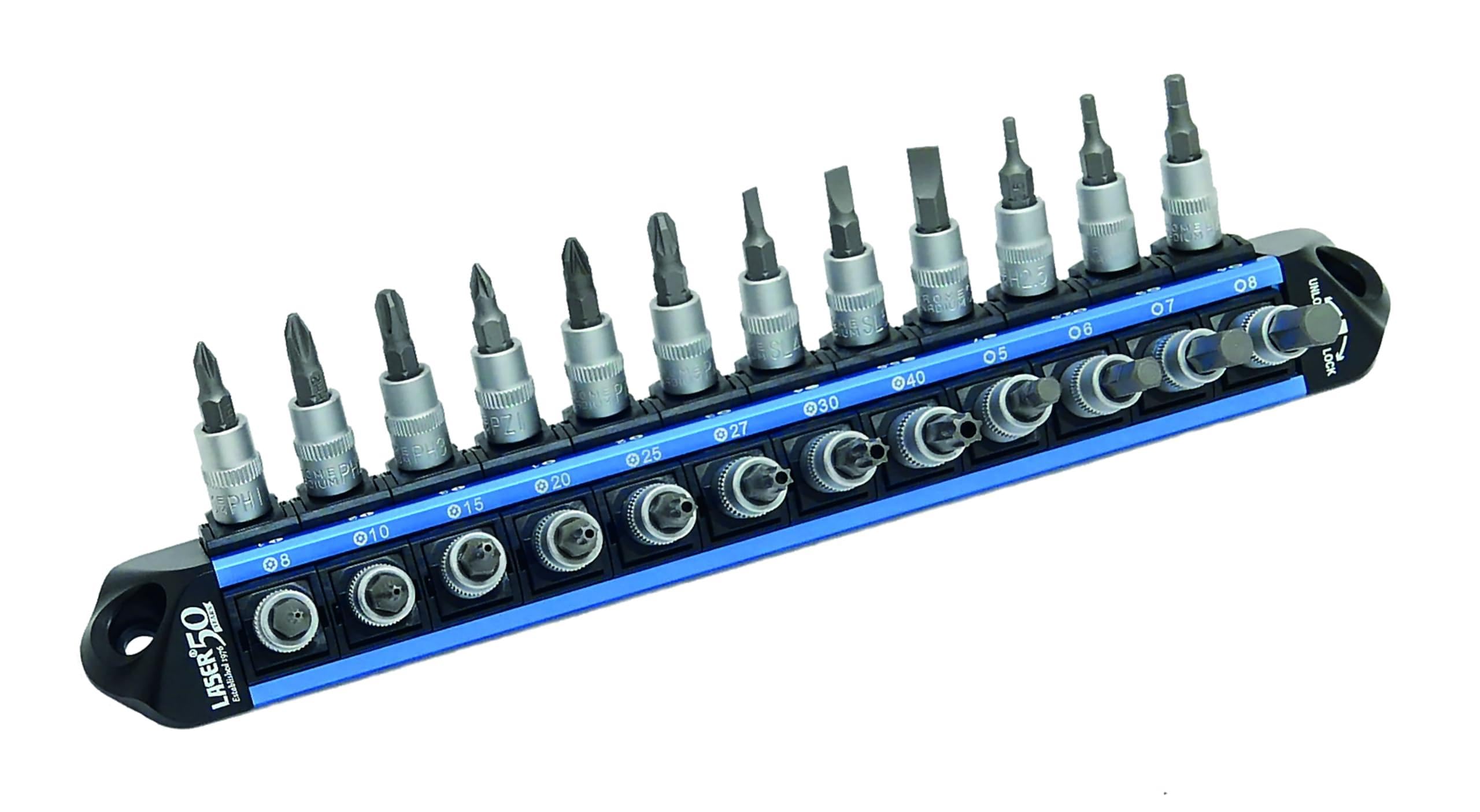 Laser 9330 LocSoc Socket Set 1/4"D & 3/8"D - 21pc - 50th Anniversary