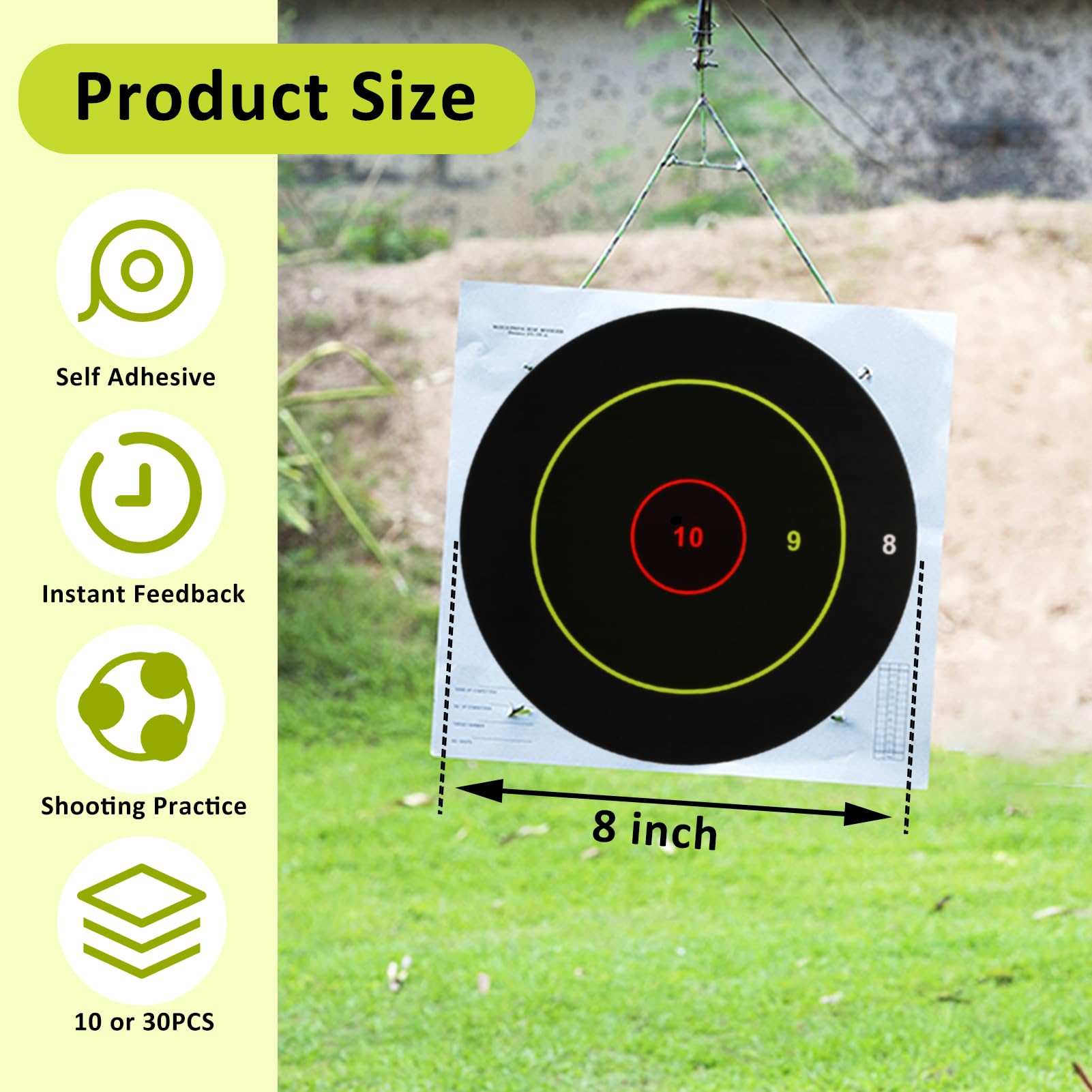 Snapklik.com : GearOZ 3 Colors Splatter Shooting Target Paper, 10 ...
