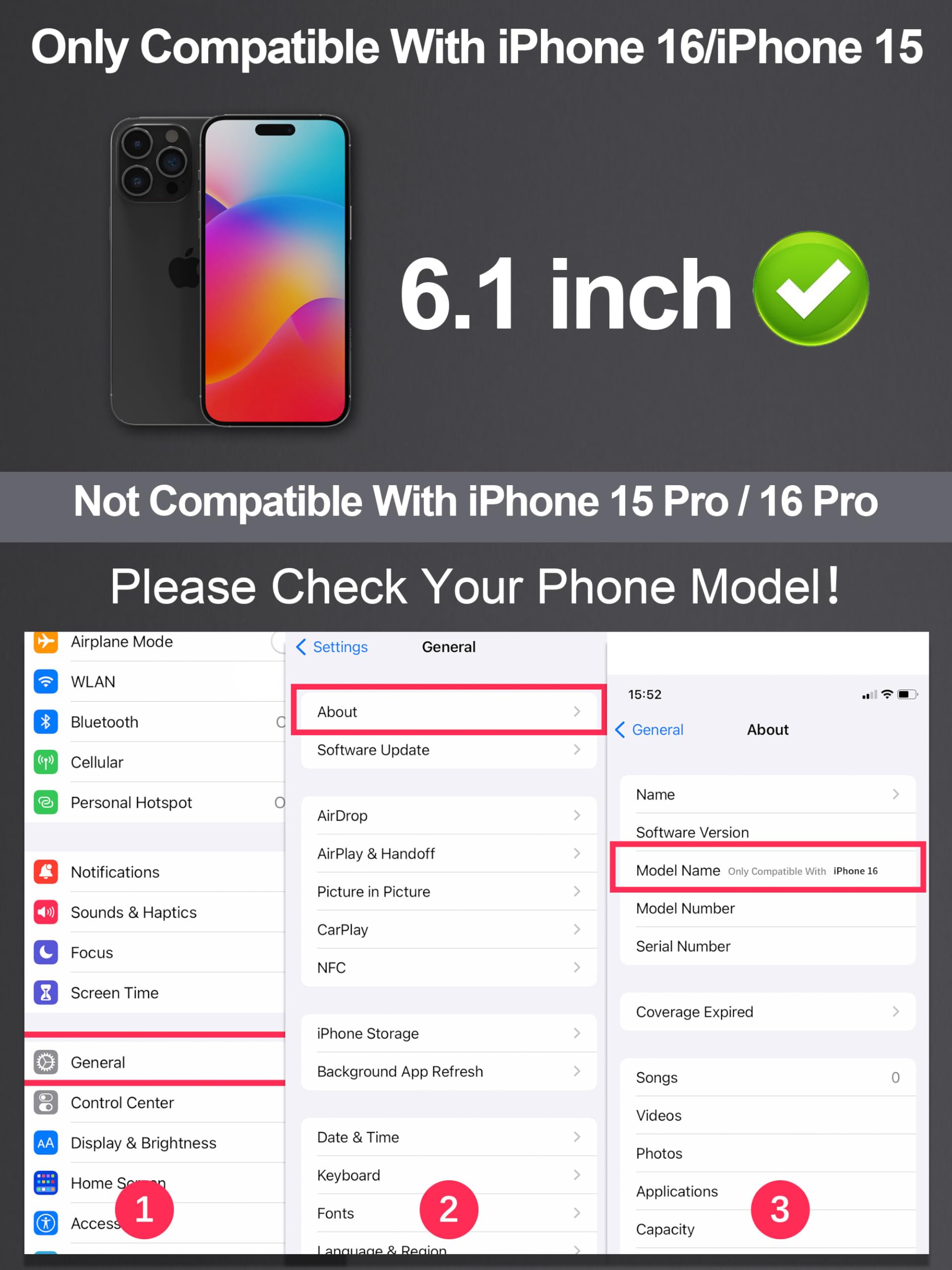 GIGIKISS Protector de pantalla de privacidad compatible con iPhone 16/iPhone 15 de 6.1 pulgadas, antiespía, antiluz azul, protector de pantalla de vidrio templado HD, fácil instalación, compatible con