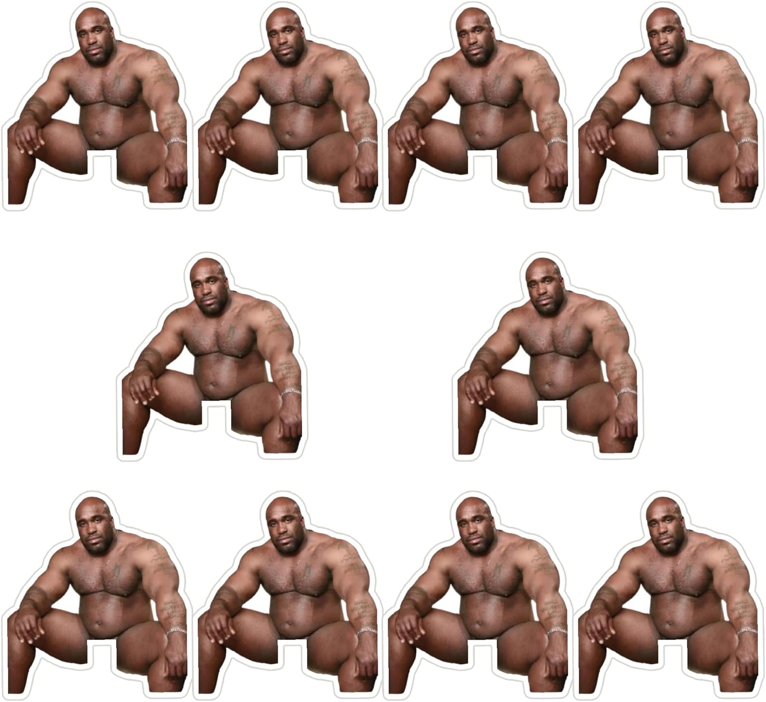 10Pcs Funny Barry Wood Light Switch Sticker Decals，3''x3.4'' Waterproof Vinyl Stikers for Laptop Window Wall Bumper Helmet, Joking Prank Tease Artifact Stickers for Adults（Barry Wood Sitting On Bed）