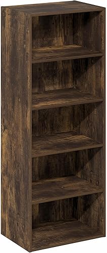 Miniatura 34 de Furinno Jaya Simple Home Estantería ajustable de 3 niveles, blanco Blanco,Negro -,Pino ámbar,Nuez Columbia,Espresso,Roble Frech