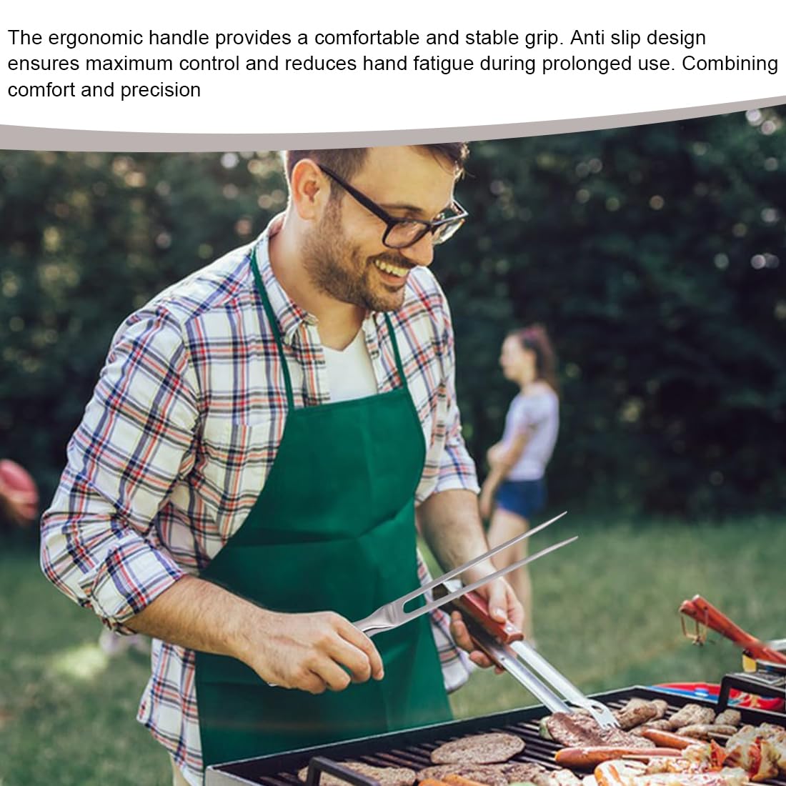 Profesional Tenedor de Carne y Trinchador de Acero Inoxidable con Mango Ergonómico – Ideal para Asar y Trinchar