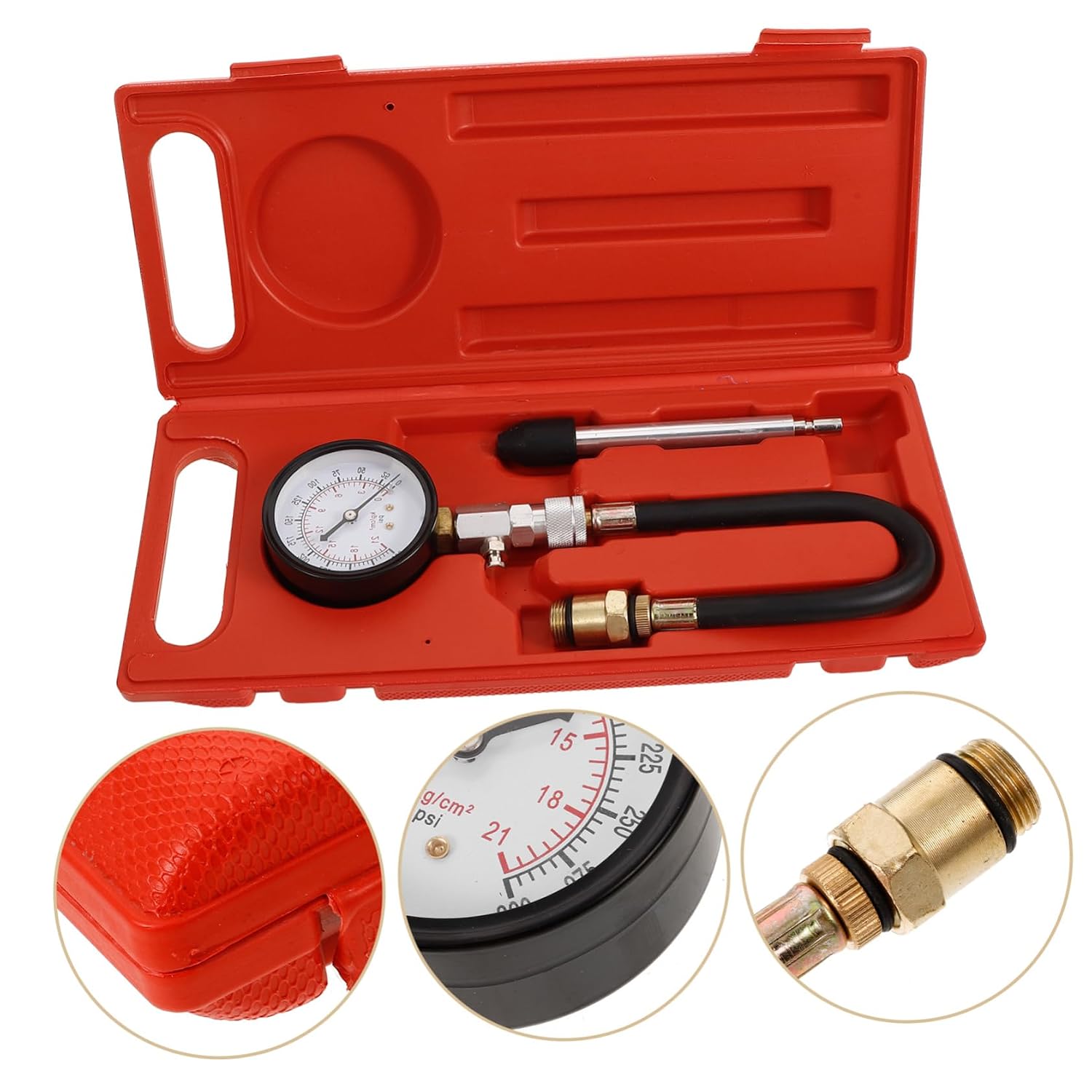 1set Engine Compression Tester Kit Versatile Automotive Engine Pressure Gauge for Car Maintenance and Repair Compact Design for and Accurate Measurements