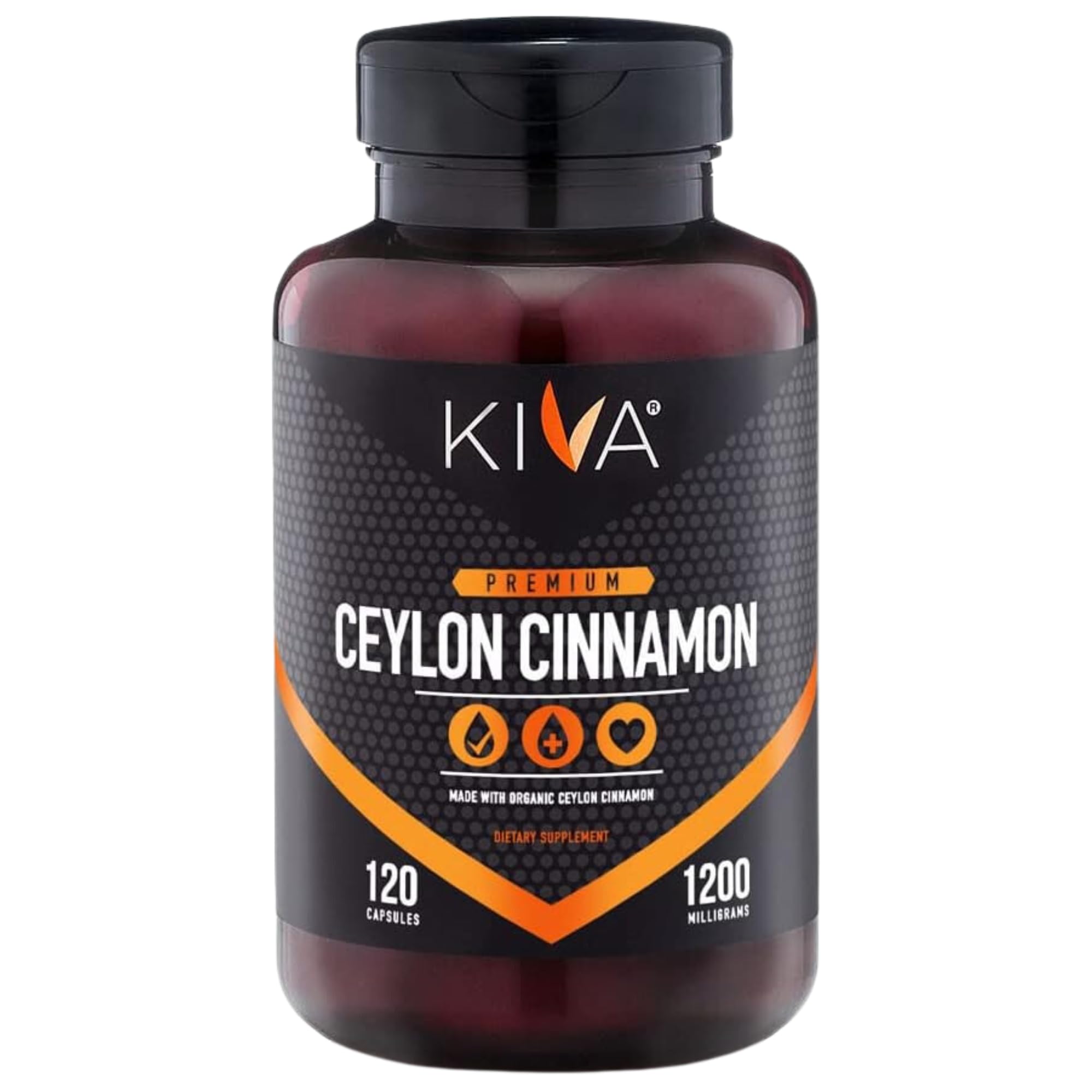 Ceylon Cinnamon Powder Capsules (120 Veggie Capsules), Made from Freshly Grounded Organic, Non-GMO Cinnamon