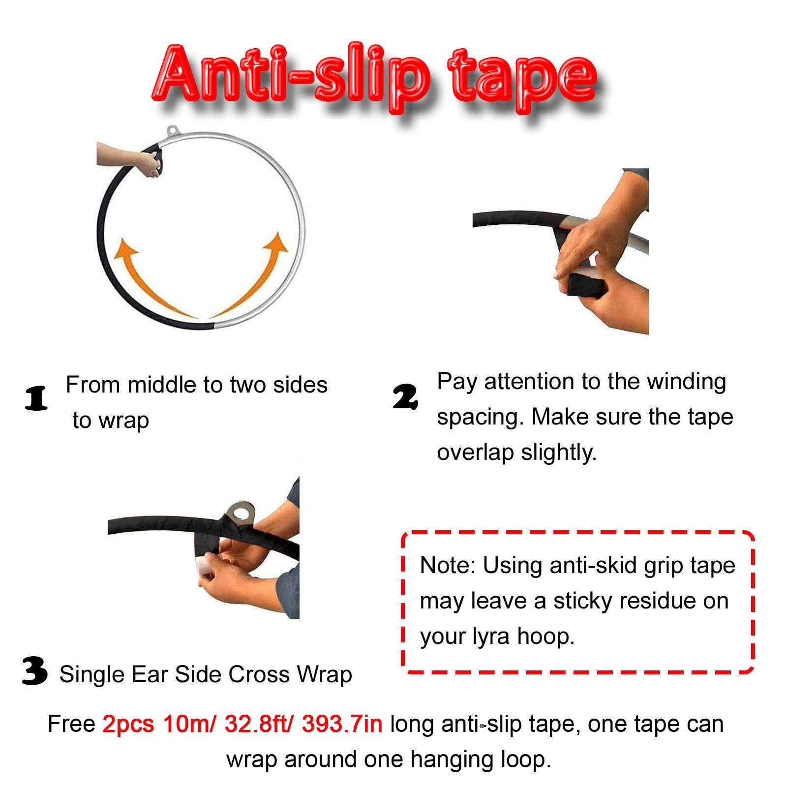 Anillo de antena de circo con cinta antideslizante/anclaje de techo, aro de yoga colgante para acrobacia/gimnasia/fitness aéreo, juego de anillos de antena de 80/90/100 cm