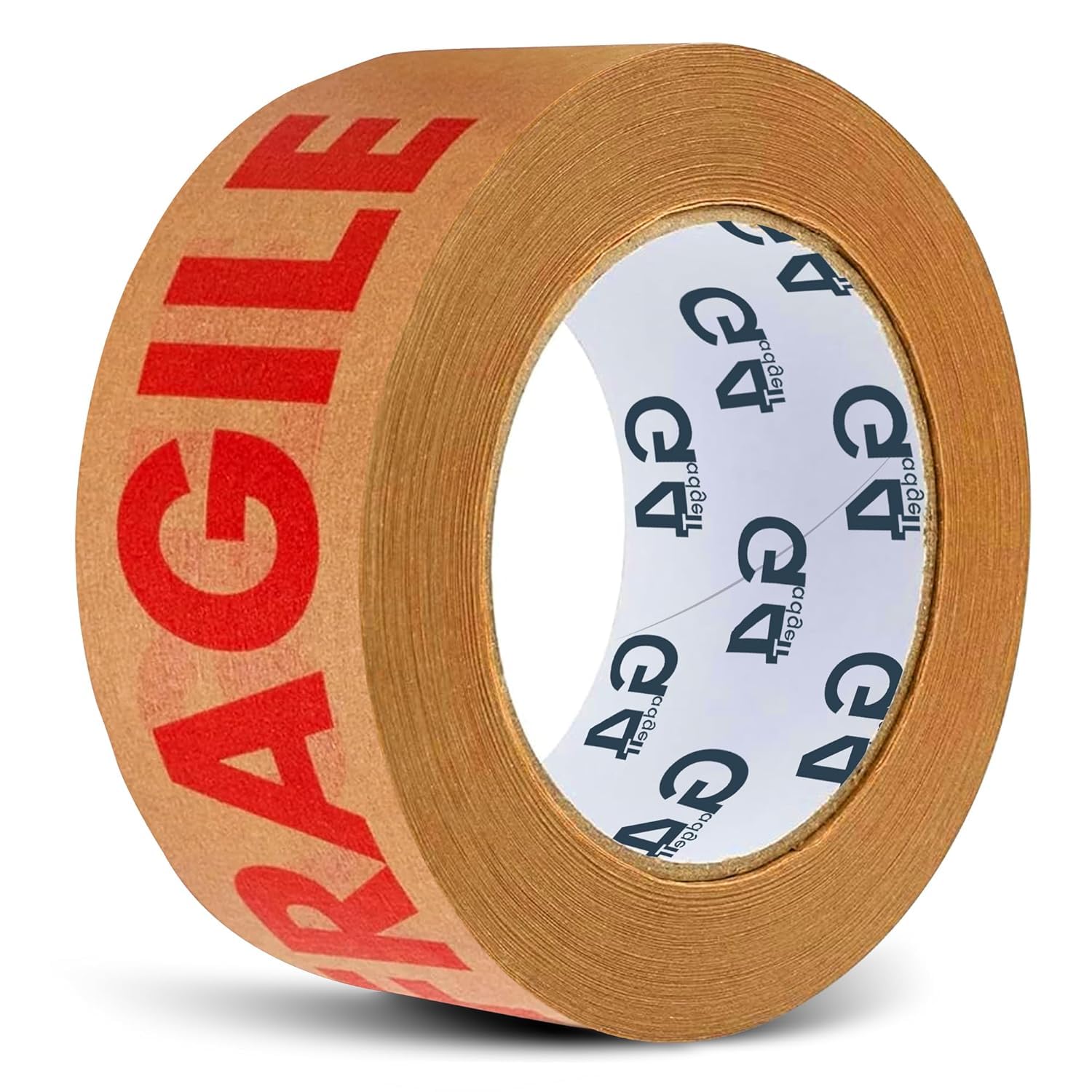 G4GADGET Kraft Paper Packing Tape 48mm x 50m (3 Rolls) | Brown Paper Parcel Tape | Recyclable Packaging Tape | Strong Adhesive Paper Tape for Boxes, Moving & Shipping