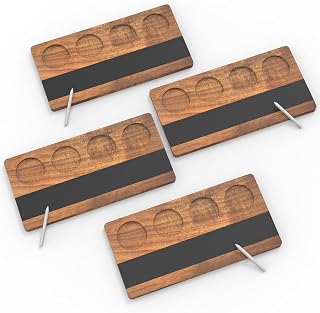 Adevar Flight Board Wine Flight Tasting Set of 4 Whiskey Tasting Wine Tasting Party Supplies Beer tasting board Cocktails Coffee Flight