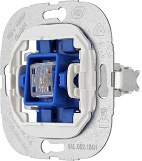 REV Technik, Taster - Wipptaster, beleuchtet, 10A, 100W, Unterputz, blau