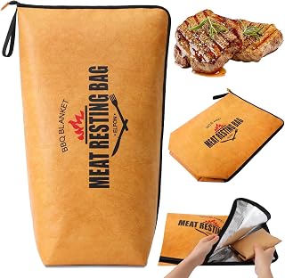 BBQ Blanket for Resting Meat, Smoked Grilled Bag for Brisket, Turkey, Pork Shoulder, Beef, Rest Ez Smoker Meat Resting Blanket Wide Mouth, Grilling Gift for Men, Dad, Husband