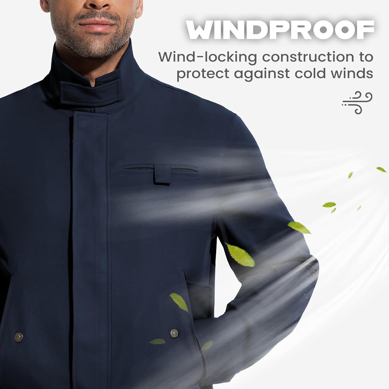 Men's Military Jackets Lightweight Multi Pockets Magnetic Buckle Jacket Spring Outdoor Coats - Image 4