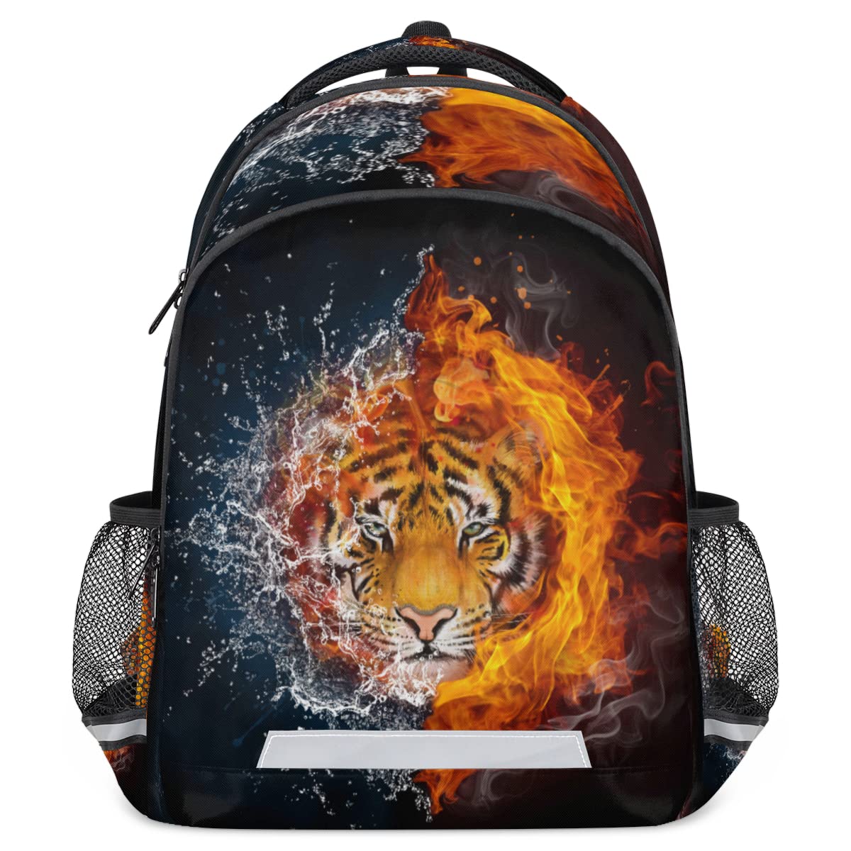 OSAM SPACESchool Backpack, Tiger Student Backpack for Boys Girls BookBag Laptop Bags Casual Daypack College Travel Bag for Men Women with Reflective Strip