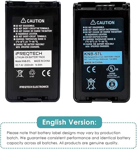 Miniatura 6 de KNB-57L - Batería de repuesto compatible con Kenwood TK-2140 TK-2160 TK-2360 TK-3140 TK-3170 NX-220 NX-320 TK-3360 TK-3160 Radio KNB-55L KNB-24L