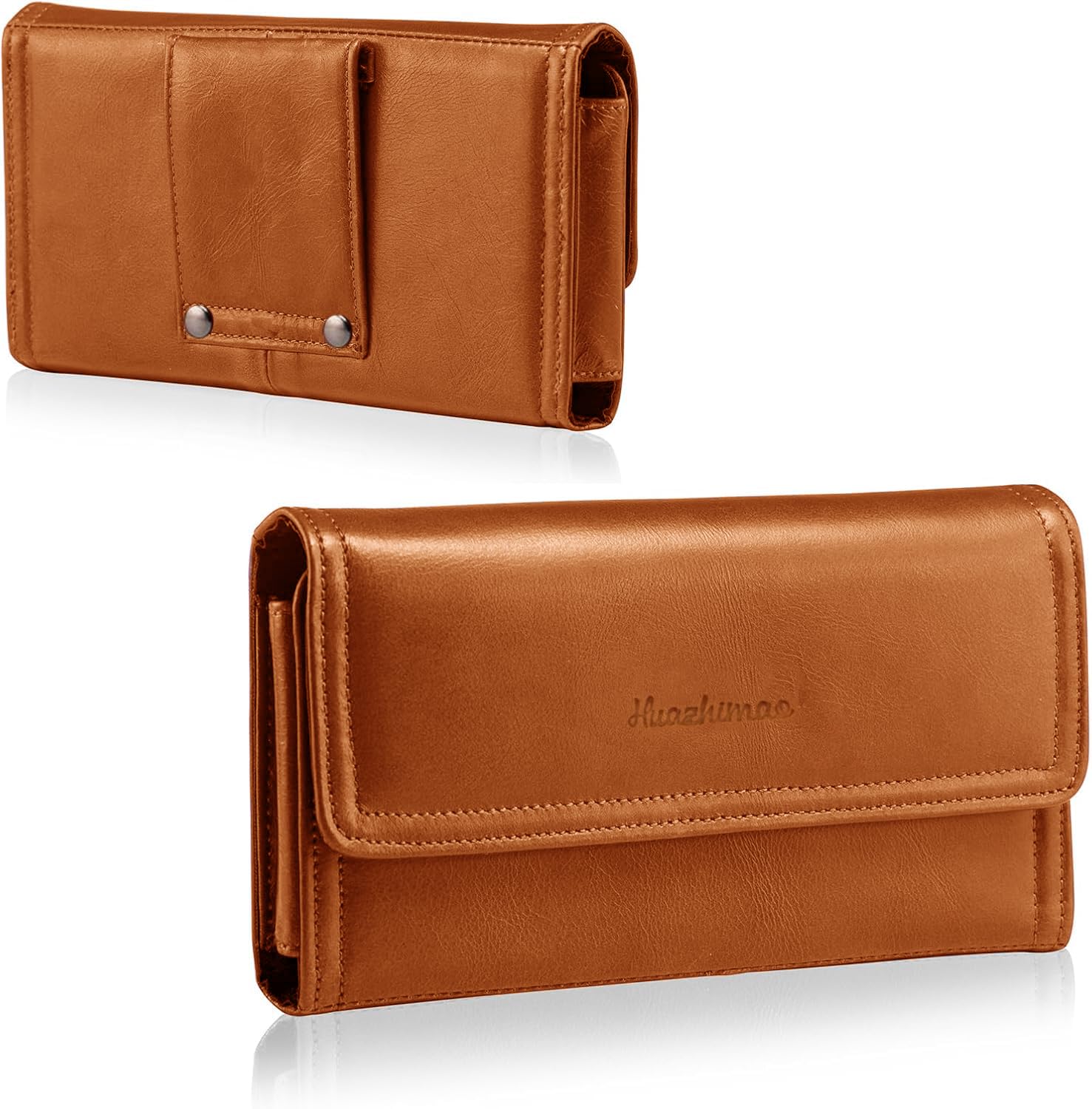 Amazon | HUAZHIMAOスマホケースベルト通し横型本革携帯電話
