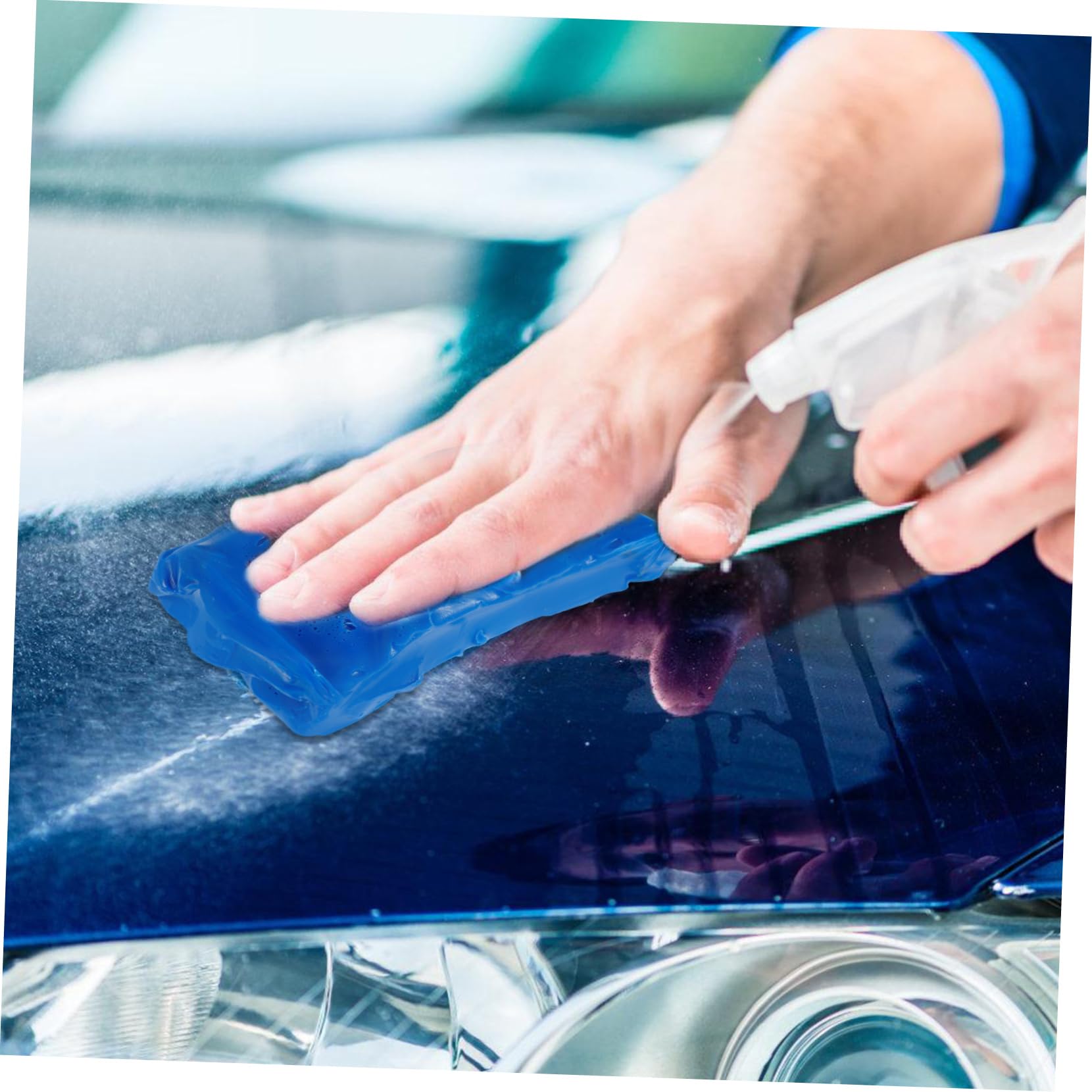 OUNONA 5 Scatole Dell'autolavaggio Pulizia Dell'auto Kit Barra Di Argilla Barre Di Argilla Per Lavaggio Per Kit Di Dettagli Per Plastica Blue