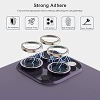 Vista 2 de Protector de lente para iPhone 14 Pro/iPhone 14 Pro Max, protector de pantalla de vidrio templado, protector de pantalla de cámara Ultra HD 9H